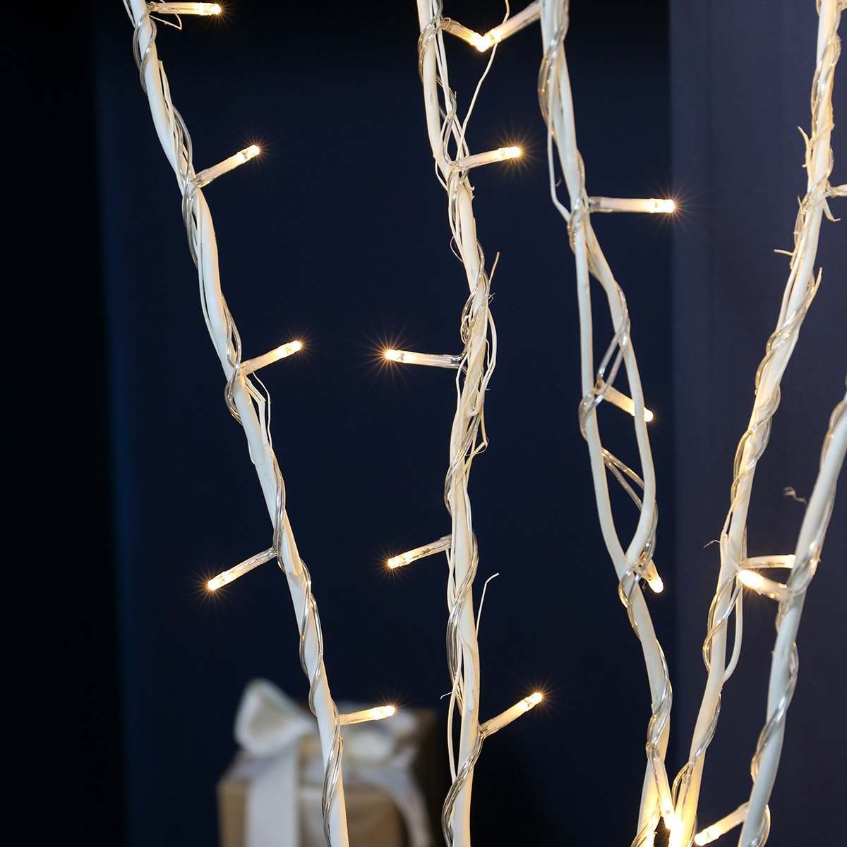 7 Decorative Willow Twig Lights, 50 Warm White LEDs
