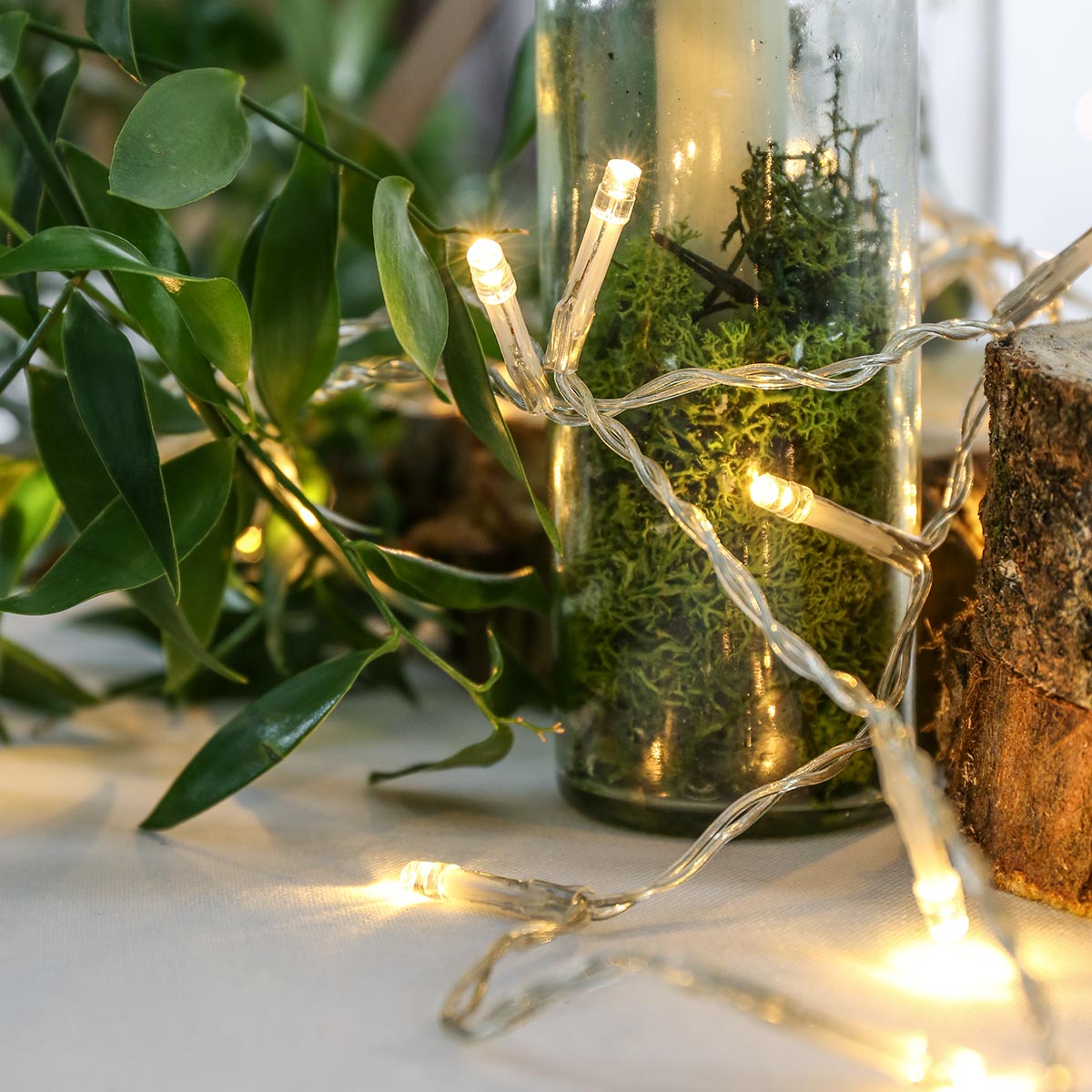 3.2m Indoor Fairy Lights, 40 LEDs, Clear Cable