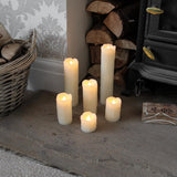 6 Dripping Wax LED Battery Candles