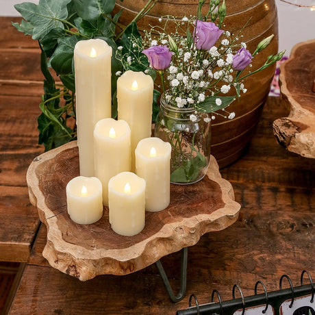 6 Dripping Wax LED Battery Candles