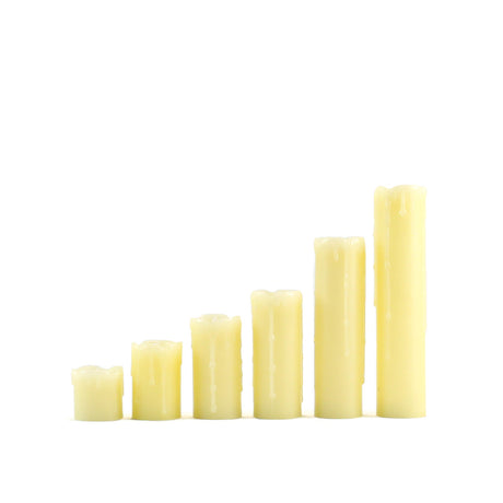6 Dripping Wax LED Battery Candles