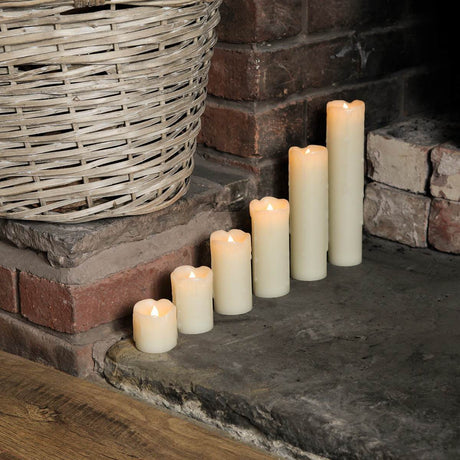 6 Dripping Wax LED Battery Candles