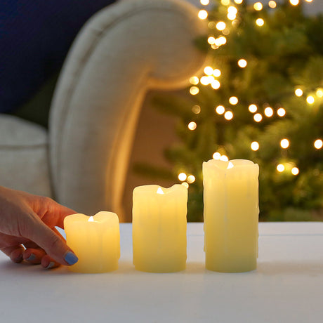 Dripping Wax LED Candle Trio