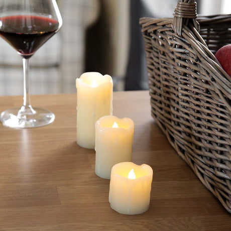 Dripping Wax LED Candle Trio