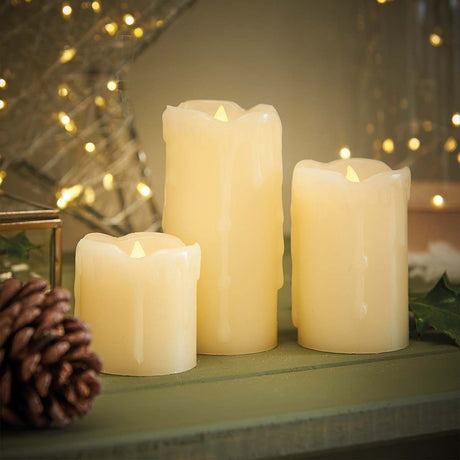 Dripping Wax LED Candle Trio