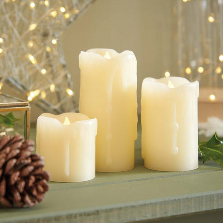 Dripping Wax LED Candle Trio