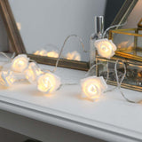 Battery Rose Fairy Lights, 20 Warm White LEDs, 3.8m