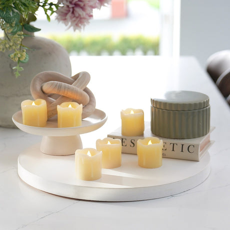 6 Dripping Wax LED Votive Candles