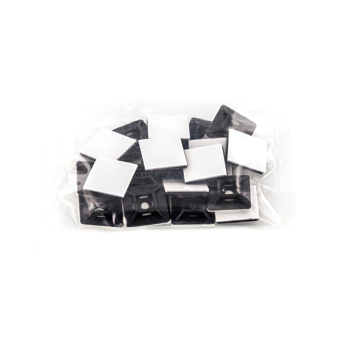 19mm x 19mm Adhesive Tie Wrap Base, 20pcs