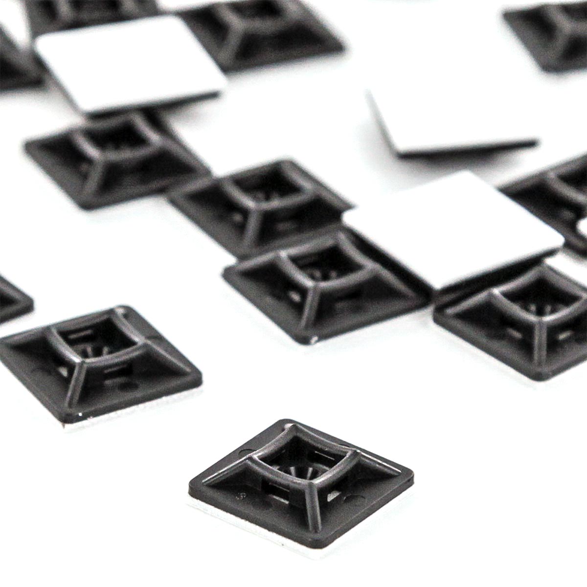19mm x 19mm Adhesive Tie Wrap Base, 20pcs