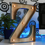 Wood & Metal A-Z Battery Light Up Circus Letter, 41cm