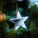 Hanging Star Infinity Mirror Christmas Tree Decoration
