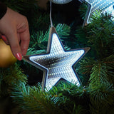 Hanging Star Infinity Mirror Christmas Tree Decoration