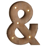 Wood & Metal A-Z Battery Light Up Circus Letter, 41cm