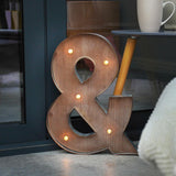 Wood & Metal A-Z Battery Light Up Circus Letter, 41cm