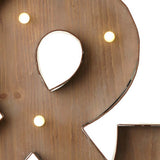 Wood & Metal A-Z Battery Light Up Circus Letter, 41cm