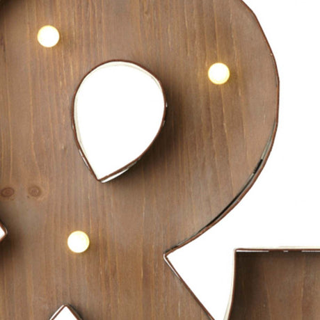 Wood & Metal A-Z Battery Light Up Circus Letter, 41cm