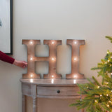 Wood & Metal A-Z Battery Light Up Circus Letter, 41cm