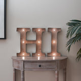Wood & Metal A-Z Battery Light Up Circus Letter, 41cm