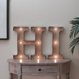 Wood & Metal A-Z Battery Light Up Circus Letter, 41cm