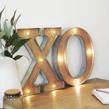 Wood & Metal A-Z Battery Light Up Circus Letter, 41cm