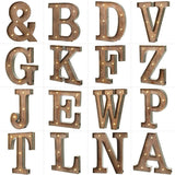 Wood & Metal A-Z Battery Light Up Circus Letter, 41cm