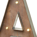 Wood & Metal A-Z Battery Light Up Circus Letter, 41cm
