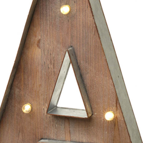 Wood & Metal A-Z Battery Light Up Circus Letter, 41cm