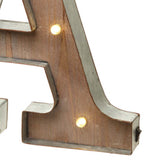 Wood & Metal A-Z Battery Light Up Circus Letter, 41cm