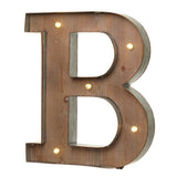 Wood & Metal A-Z Battery Light Up Circus Letter, 41cm