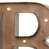 Wood & Metal A-Z Battery Light Up Circus Letter, 41cm