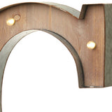 Wood & Metal A-Z Battery Light Up Circus Letter, 41cm