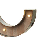 Wood & Metal A-Z Battery Light Up Circus Letter, 41cm