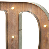 Wood & Metal A-Z Battery Light Up Circus Letter, 41cm