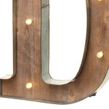 Wood & Metal A-Z Battery Light Up Circus Letter, 41cm