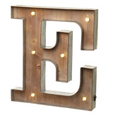Wood & Metal A-Z Battery Light Up Circus Letter, 41cm