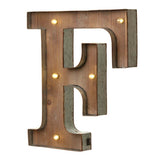 Wood & Metal A-Z Battery Light Up Circus Letter, 41cm