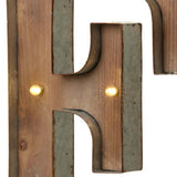 Wood & Metal A-Z Battery Light Up Circus Letter, 41cm