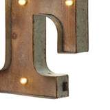 Wood & Metal A-Z Battery Light Up Circus Letter, 41cm