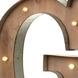 Wood & Metal A-Z Battery Light Up Circus Letter, 41cm