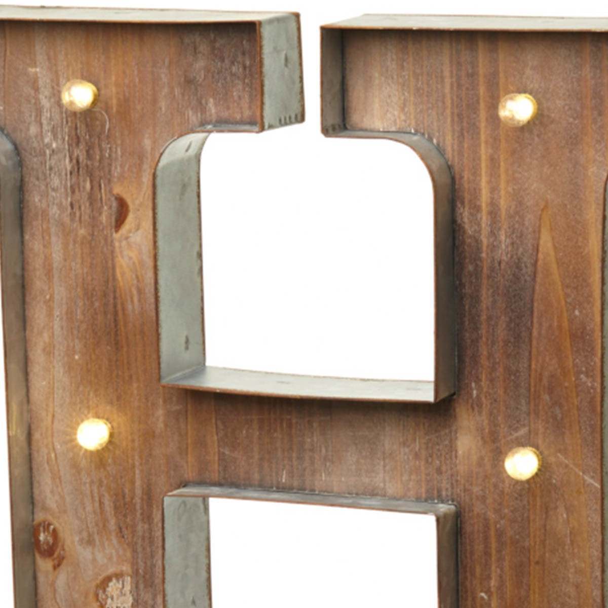 Wood & Metal A-Z Battery Light Up Circus Letter, 41cm