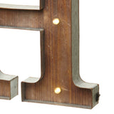 Wood & Metal A-Z Battery Light Up Circus Letter, 41cm