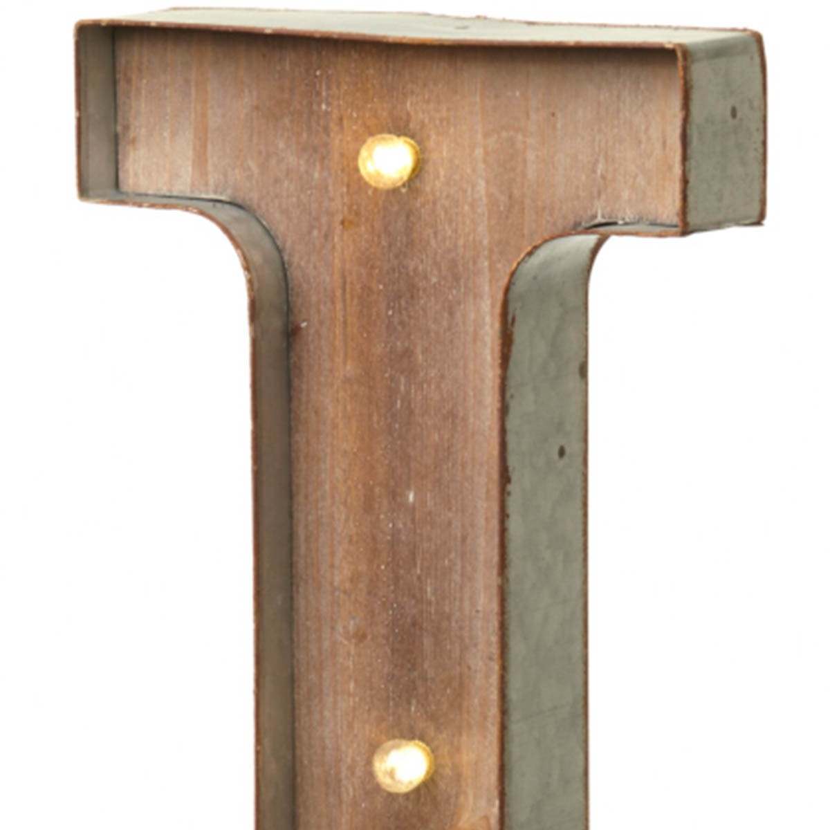 Wood & Metal A-Z Battery Light Up Circus Letter, 41cm