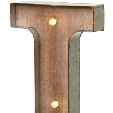 Wood & Metal A-Z Battery Light Up Circus Letter, 41cm