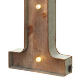 Wood & Metal A-Z Battery Light Up Circus Letter, 41cm