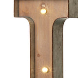Wood & Metal A-Z Battery Light Up Circus Letter, 41cm