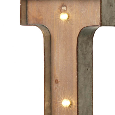 Wood & Metal A-Z Battery Light Up Circus Letter, 41cm