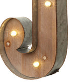 Wood & Metal A-Z Battery Light Up Circus Letter, 41cm