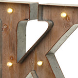 Wood & Metal A-Z Battery Light Up Circus Letter, 41cm