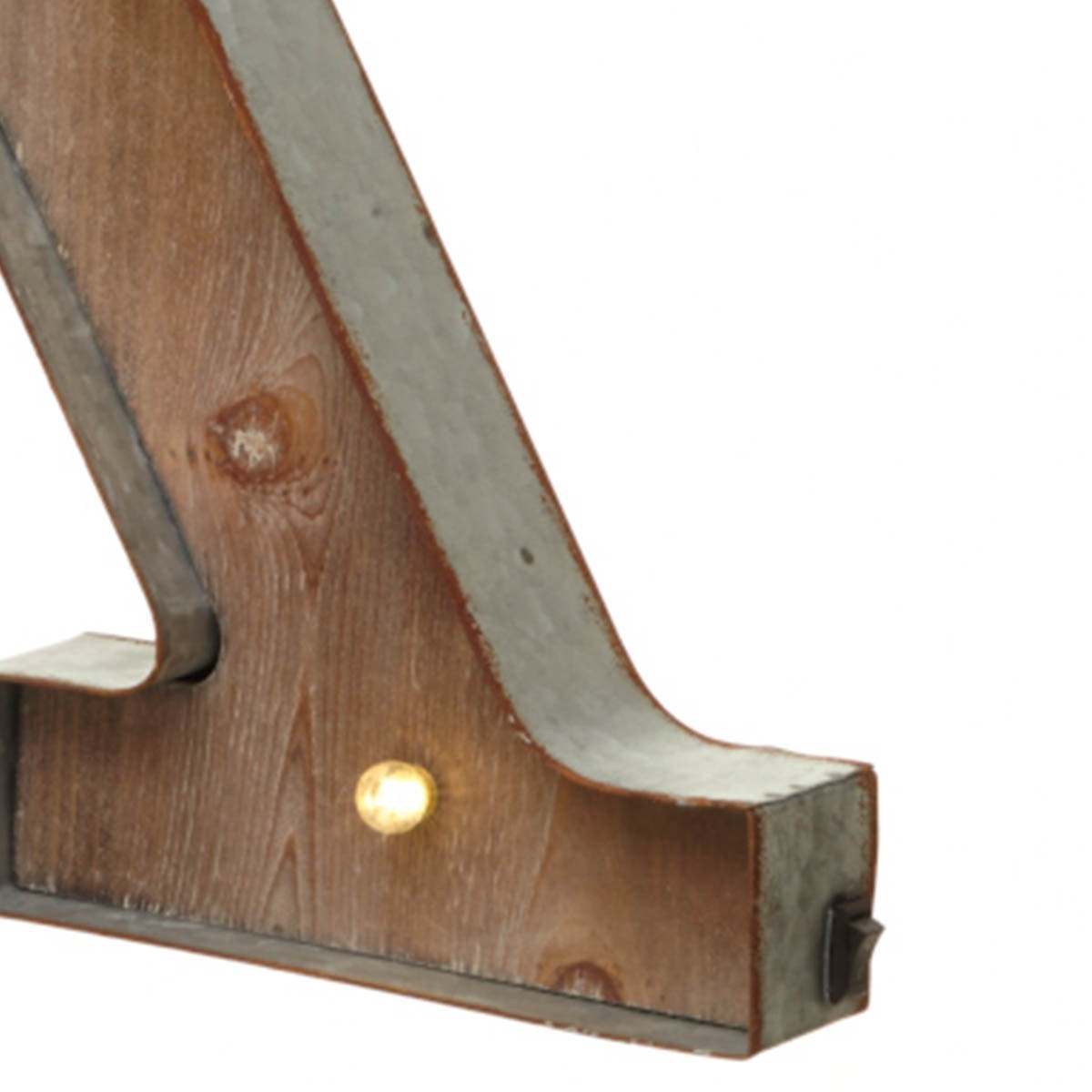 Wood & Metal A-Z Battery Light Up Circus Letter, 41cm